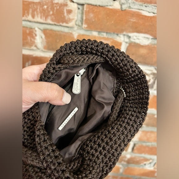 The Sak Brown Crochet Drawstring Bag - Picture 5 of 8